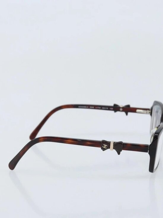 CHANEL Glasses metal Brown CC Auth BAZ296 main image 8